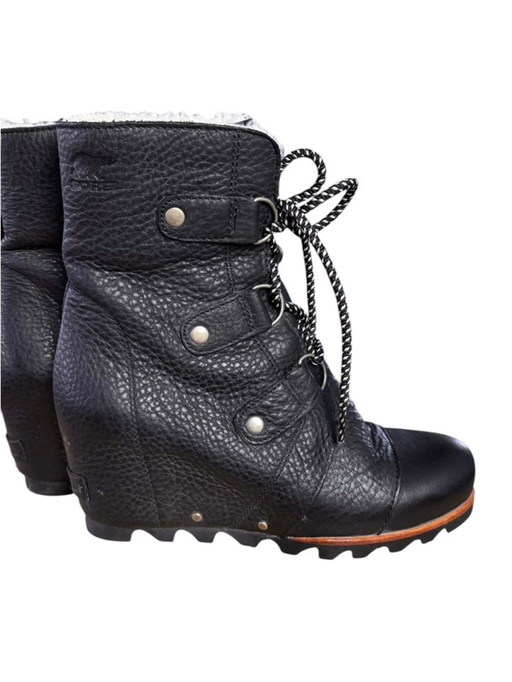 Sorel Joan of Arctic Wedge Mid Shearling Hidden Wedge Boots – Women’s Sz 8 - Picture 4 of 13